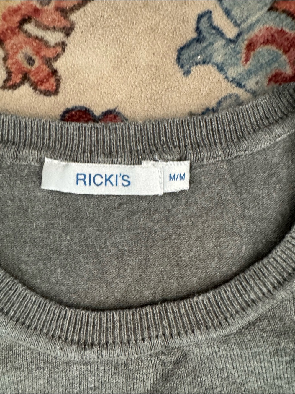 Ricki's Grey Ribbed Crewneck Sweater